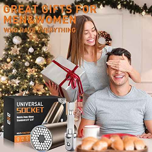 BIIB Super Universal Socket Tools, Universal Socket Mens Gifts for Men Him, Husband, Grandpa, Cool Stuff Gifts for Boyfriend Tools for Men Cool Gadgets