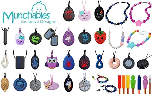 Munchables Cat Chew Necklace – Chewy Sensory Jewelry (Purple)