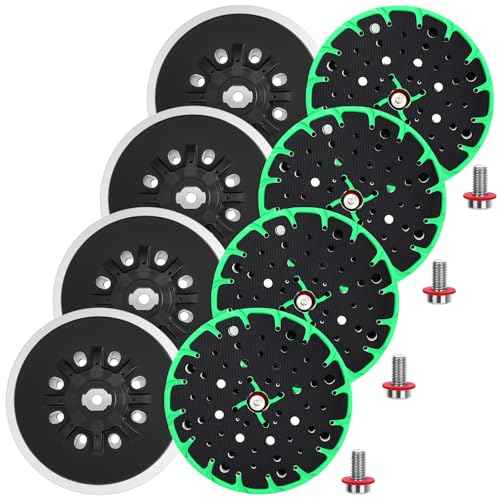 Lounsweer 4 Pack 6 Inch Soft Sanding Pad Compatible with Festool 202458/202459 Sanders 48 Hole Disc Compatible with Festool ETS EQ 150/3 EQ ETS 150/5 Sanders