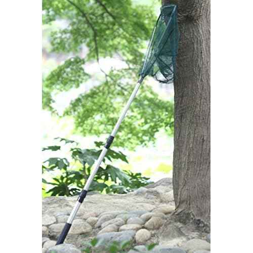 RESTCLOUD Fishing Landing Net with Telescoping Pole Handle, Fishing net Freshwater for Kids Men Women, Extend to 40-63 Inches