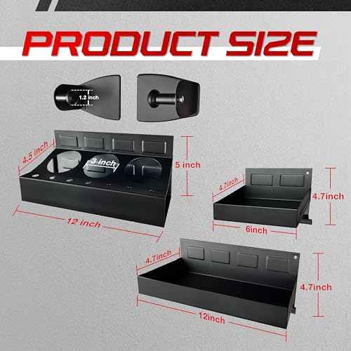 STXDY 4 PCS Magnetic Toolbox Set, Magnetic Toolbox Tray Set, Super Strong Magnetism for Garages, Repair Shops and DIY