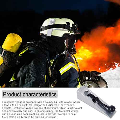 2 Pcs Firefighter Wedge, Firefighter Door Wedge, Firefighter Wedge Tool, Aluminium Firefighter Wedge, Metal Firefighter Wedge Fit for Halligan or FuBar Tool