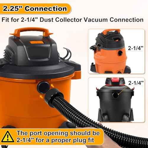 10Ft. Extension Hose Replacement for Shop Vac, Craftsman, Ridgid Wet & Dry Vacuums WD650 WD0950 WD1956 17761 17965 17776, Dust Collection Hose, Wet & Dry Vaccuum Hose Accessories