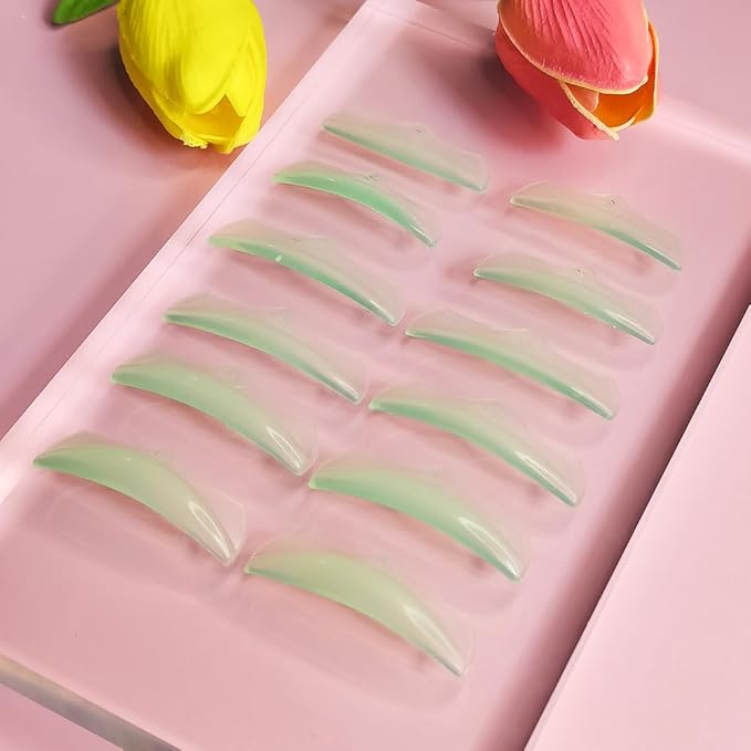 Libeauty Eyelash Lift Pad Reusable Silicon Lash Perm Rod 6 Sizes C-Curl Eyelash Lifting Shield DIY Use at Home or Salon Lash Perming Tool