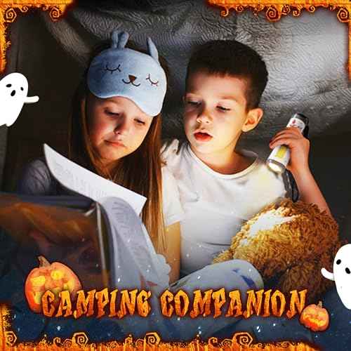 EverBrite 6-Pack LED Flashlights Halloween Gifts, Mini Flash Lights Handheld Torch with Lanyard, 18 AAA Batteries Included, Mixed Color