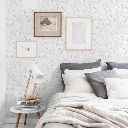 Heroad Peel and Stick Wallpaper Colorful Leaf Contact Paper Floral Removable Wall Paper for Nursery Room Bedroom Bathroom Cabinets Vinyl Roll Self-Adhesive Waterproof 16.1¡± x 118¡±