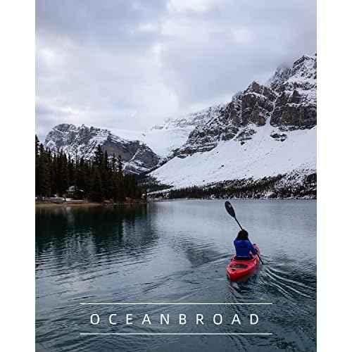 OCEANBROAD Kayak Paddle 86in/218cm, 90.5in/230cm, 95in/241cm Alloy Shaft Kayaking Boating Canoeing Oar with Paddle Leash