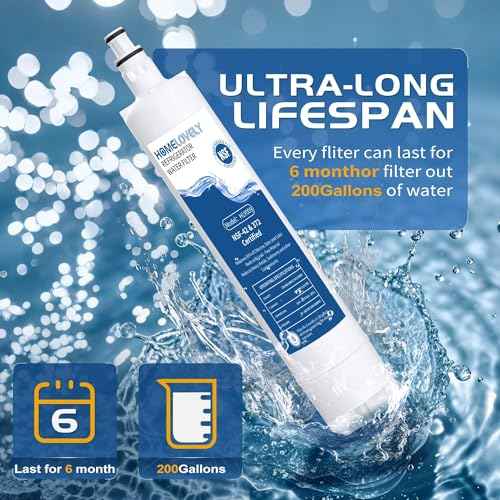 847200 Water Filter Replacement for Fisher & Paykel 847200, 847200-WF, Compatible with Fisher & Paykel Model Number E522, E422, E402 (2 Pack)