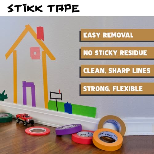 STIKK Painters Tape - 1pk Brown Painter Tape - 2 inch x 60 Yards - Paint Tape for Painting, Edges, Trim, Ceilings - Masking Tape for DIY Paint Projects - Residue-Free Painting Tape
