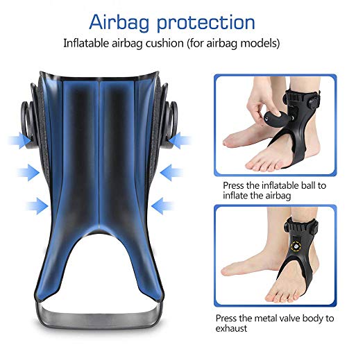 Drop Foot Brace Orthosis AFO AFOs Ankle Brace Support With Comfortable Inflatable Airbag for Hemiplegia Stroke Shoes Walking (Right foot, X-Large)