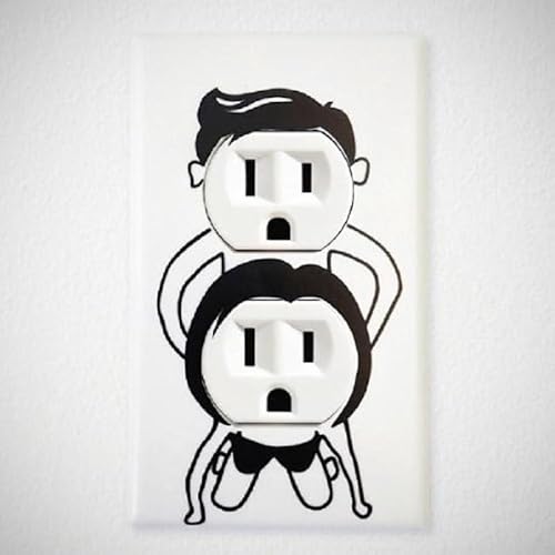 Ximimark 4 pcs Funny Vinyl Sticker Decal Cute Wall Art, Hand Socket Decals, Humorous and Funny Decals, Home Decoration