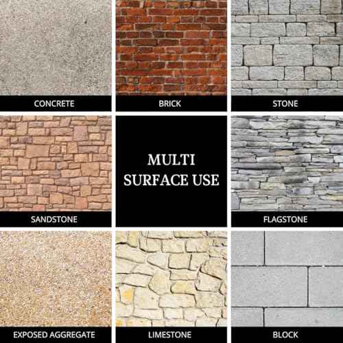 Advanced Water Repellent - Clear Sealer for Masonry Surfaces - High-Performance Polysiloxane Formula for Brick, Stone, & Concrete Waterproofing with Long Lasting Protection, 1-Gallon