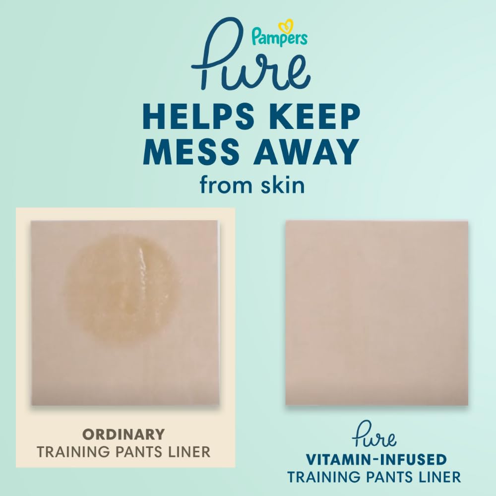 Pampers Pure Protection Training Underwear, Unisex, Size 2T3T, 100 Count, Premium, Hypoallergenic, Soft, Absorbent