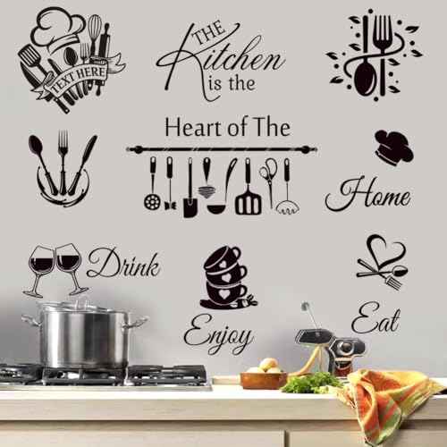 Kitchen Wall Decor Quote Stickers and Decals for Dining Room and Living Room