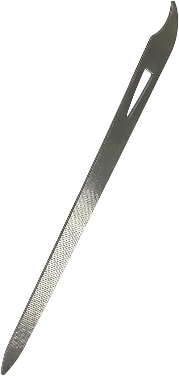 Nail Files for Natural Nails (6 Pack), Metal Nail File 5.5Ã¢ÂÂÃ¢ÂÂ Stainless Steel Thin Durable Nail Filer with Curved Sharp Pointed Tip Double Sided Manicure Pedicure Toenails Tools
