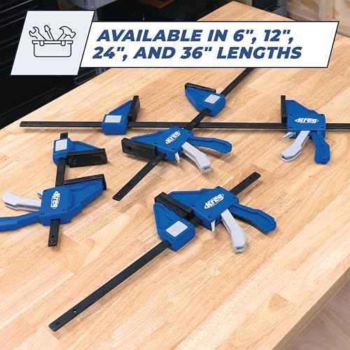 Kreg VersaGrip Clamp - Quick-Grip Bar Clamp for Woodworking - Features GripMaxx Technology - Removable Head for Use as Spreader - 6", 2-Pack