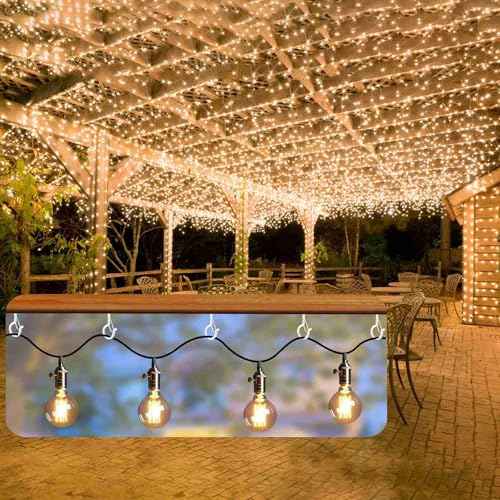 96 PCS Q-Hanger Hooks, Screw Hooks for Outdoor String Lights, Safety Buckle Design Cup Eye Hook for Hanging Christmas Lights, Plants, Mounted on Wall Ceiling, Include 1 Wing Nut Driver, White