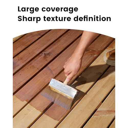 Voomey Deck Stain Brush 6 Inch, Limewash Brush for Wood, Deck Stain and Sealer Applicator, Strong Hold Paint Without Chipping, Quickly Paint Decks, Fences, Walls and Furniture