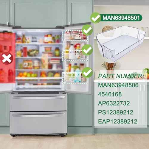 Modoo MAN63948501 Refrigerator Door Bin, Bin Basket Shelf Compatible with lg Refrigerator LFCS27596S/00, LFCS28768S/00, LFXC22526D/00, Replace MAN63948506 4995815 PS16763606 FIX16763606