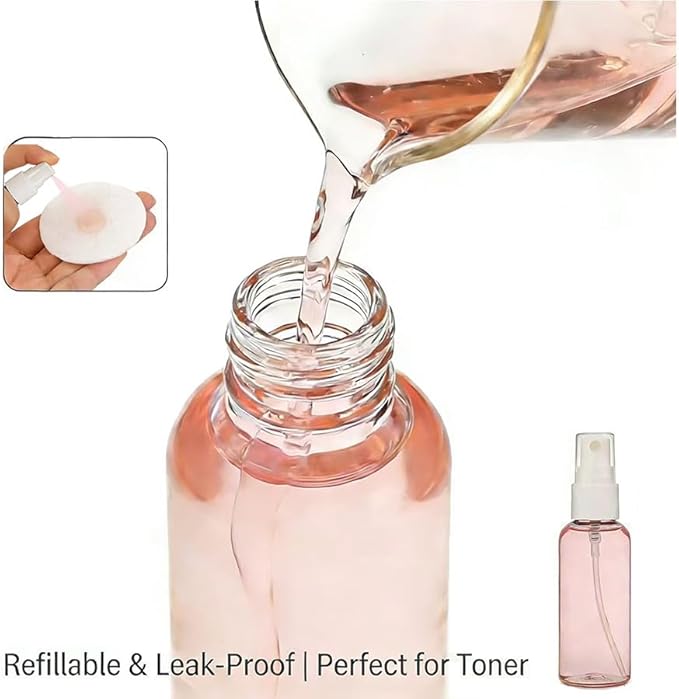 1 Oz Travel Spray Bottles, Thickened Reusable Refillable Plastic Sprayers 2 Pack