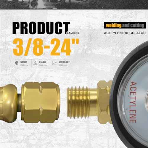 AR-MC CGA200 MC Tank Acetylene Regulator, Matching Turbo Style Acetylene Kit, Air Acetylene