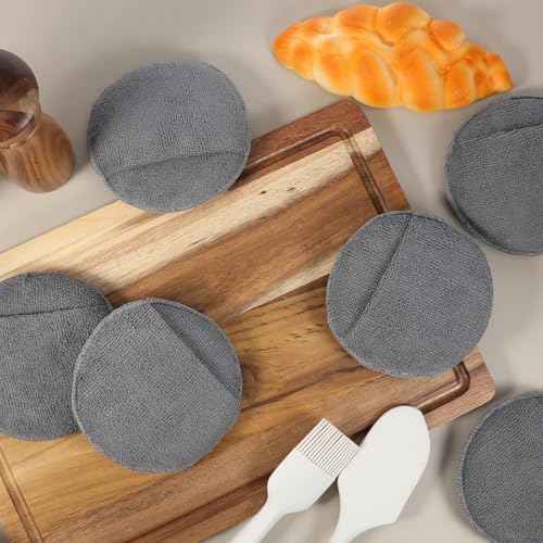 6Pcs Cutting Board Oil Applicator Microfiber Sponge Applicator for Wood Conditioner Leather Conditioner Applicators Versatile Polishing Sponges for Cutting Boards Wooden Furniture Leather Care