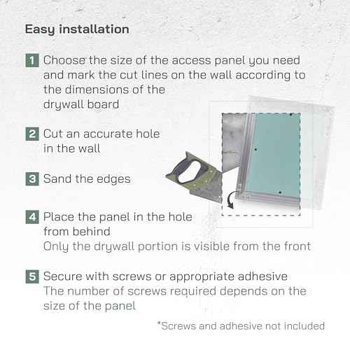 Vent Systems 6" x 6" Inch Aluminum Drywall Access Panel ? Recessed Metal Square Inspection Door for Wall, Ceiling, Plumbing, HVAC System ? Indoor Use for Home, Garage, Office Renovation or Repair
