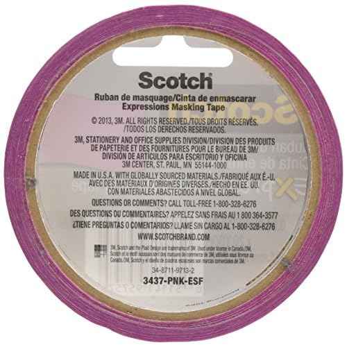 Scotch Decorative Masking Tape .94"X 20 Yards-Dark Pink
