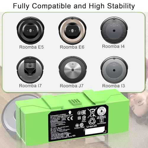 Dentsing ABL-F Battery for iRobot Roomba i7 i7+ j7 j7+ 7158 7150 7550 7558 i3 i3+ 3150 i4 i4+ 4150 i8 and e5 e6 e5150 e6198 Replacement Battery for Roomba i & e & j Series 4460mAh 14.4V