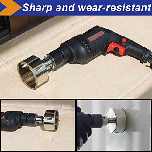 3 1/4 Inch (85mm) Diamond Hole Saw with Pilot Bit, Diamond Tip Coated Bits 3.25" for Drilling Porcelain Tile, Granite, Ceramic, Marble, Glass, Stones, 1 3/8" Depth of Cut