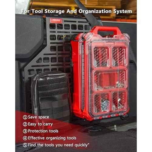 Mounting Plate Compatible with Mil.WaukeeãÀ Packout Boxes, Stainless Steel, 50 Lbs, for Tool Storage and Organization System (Half Plate)