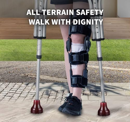 Cane Tips 1 1/8 inch, Self Standing Heavy Duty Cane Accessories for Diameter 28mm, 2 Years Free Replace, Rubber Tip Replacement for Walking, Folding & Medical Canes, Stable Grip Traction Attachment