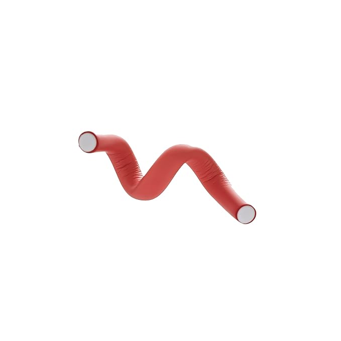 Red by Kiss Flexi Rods - Heatless Hair Curler for 90S Glamorous Bouncy Curls Beach Waves, No Slips, Sleep Styler(7" Length, 1/2" Diameter)