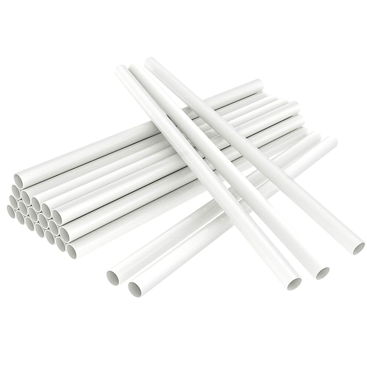 White Plastic Cake Dowel Rods for Tiered Cake Construction and Stacking Supporting Cake Round Dowels Straws with 0.4 Inch Diameter (9.5 Inch)