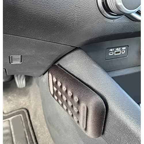 Car Knee Cushion Pads, High-density Memory Foam, For Comfort and Pain Relief while Driving (Black, Set of 2)