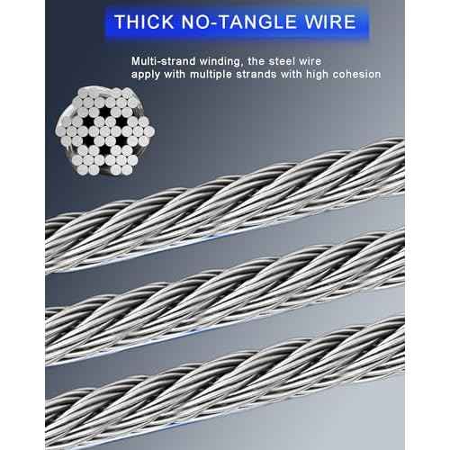 23FT RTOVZON Self Retracting Lifeline, Fall Arrest Fall Protection Dual Alloy Steel Hook Steel Wire Rope Heavy Duty Retractable Lanyard, Roofing Lifeline, SRL, Safety Lanyard