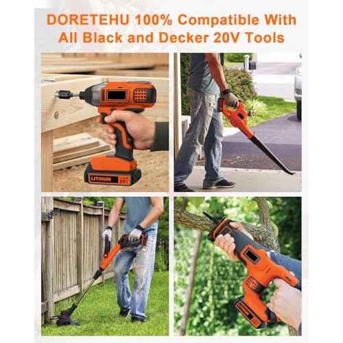 20 Volt MAX 2.0AH Battery Compatible with Black and Decker 20v Lithium Battery lbxr20 lbxr2020 LBXR2520 LB2X4020£¬Compatible with All Black and Decker 20V Power+ Tools LDX120C LST300