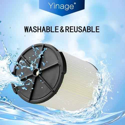 VF4000 Replacement Filter for 72947 Wet Dry Vac 5 to 20-Gallon 6-9 Gal Husky Craftsman 17816 Vacuum Compatible WD5500 WD0671 RV2400A RV2600B Washable & Reusable Replace VF4000 Filter (4 Pcs)