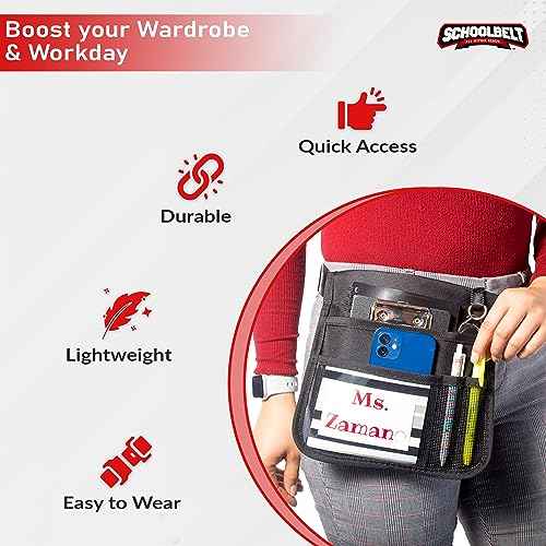 Mini -Premium Hip/Waist Pouch/Belt Clip / 6 Pocket -2-Sided/Drink Pouch/Key Carabiner/ID Sleeve (Up to 54" Waist)