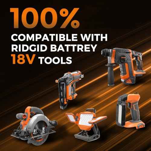 2Pack 7.0Ah Compatible with Ridgid 18V Battery Replacement for Ridgid Battery Li-ion 18V R840087 R840086 R840085 R840083 R840089 AC840085 AC840086 AC840087P AC840089
