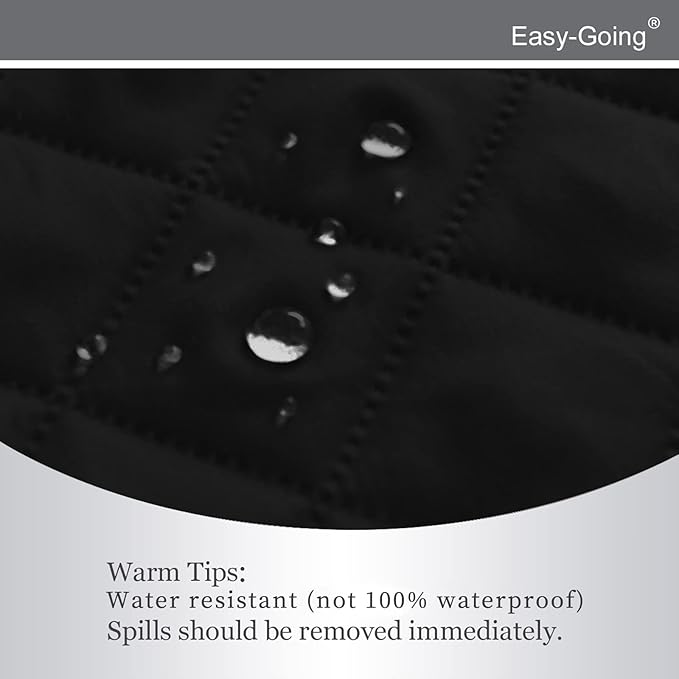 Easy-Going Recliner Chair Slipcover Reversible Sofa Cover Water Resistant Couch Cover Furniture Protector with Elastic Straps for Pets Dog (Recliner 22 inch, Black/Black)