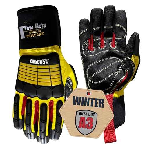 Cestus 5081, Winter Work Gloves for Men, Insulated and Waterproof for Cold Weather, ANSI A3 Cut Resistant Impact Gloves