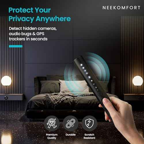 Hidden Camera Detectors and GPS Tracker Detector with RF Signal Scanner, Advanced Hidden Bug and Camera Finder, Anti Spy Bug Detector and GPS Detector for Home, Office, Car, Hotel, and Travel Security