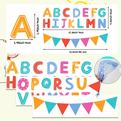 Alphabet Letters Kids Wall Stickers ABC Decals Peel and Stick Removable for Nursery Bedroom Kids Room Decor Toddler Boys D?cor ABC Letters