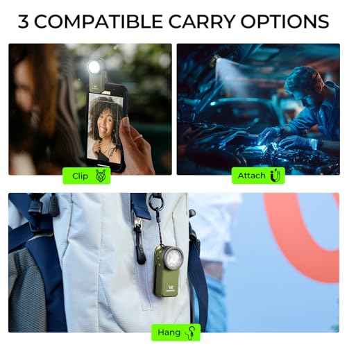 Wurkkos HD03 Rechargeable Flashlights EDC Clip-on Light, Bright 680 Lumens Pocket Flashlight, Combines Spotlight/Floodlight/RGB Light, Magnetic, IPX6 Waterproof for Cycling, Repairing (Olive Green)