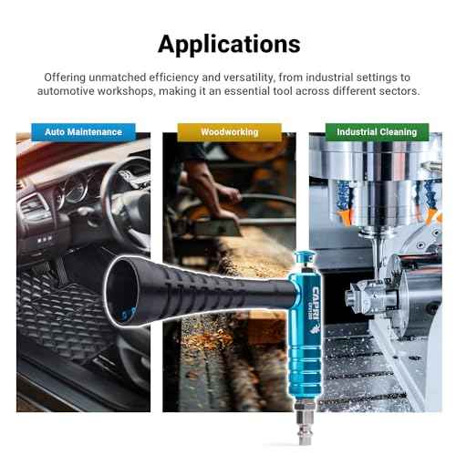 Capri Tools Sandstorm Air Blow Gun with High-Velocity Whirlwind Nozzle