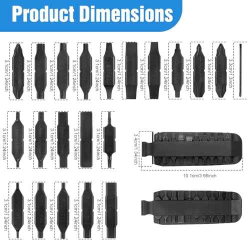 Bit Kit, 21 Double-Ended Screwdriver Bits for Multi-Tools, Can be used with pliers, The set includes double sheaths for easy storage£¬Suitable for Leatherman