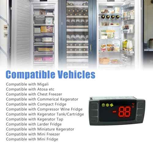 Temperature Controller XR06CX-4N1F1 Fit Commercial Refrigerators/Freezer 120V 50-60Hz Replace for Dixell Programmable Temperature Controller with Temperature Sensing Probe