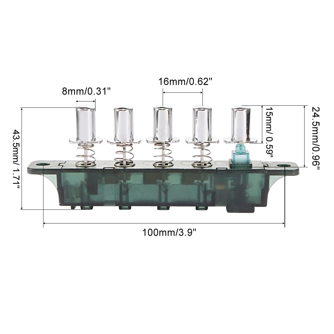uxcell MQ165 AC 250V 4A Piano Type Key Board Switch for Range Hood