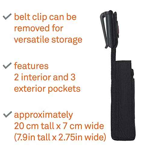 Slice 10516 Tool Holster, Holds Various Tools, Removable Belt Clib, Sturdy and Flexible Pockets, 5 Pockets, Various Sizes, Heavy Duty Industrial Use